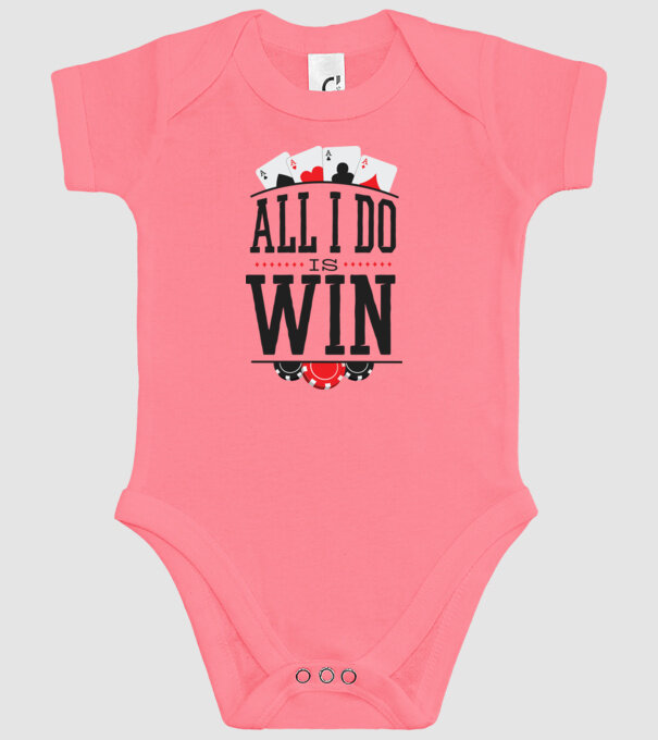 All I do is win Poker model roz pe tricou