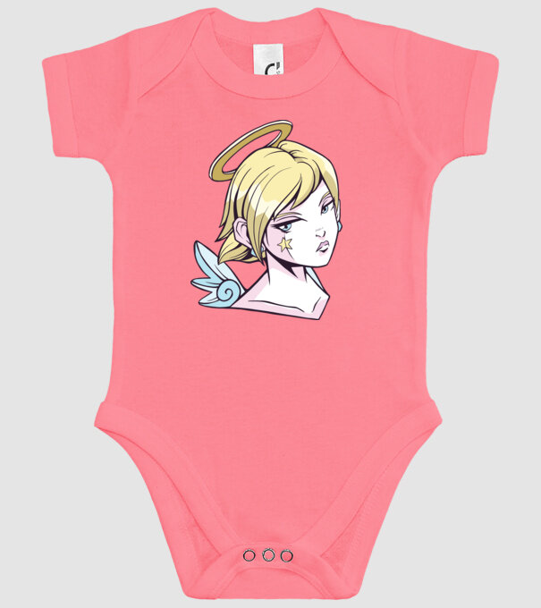 Anime Fată angelică model roz pe tricou