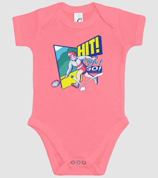 Anime Jucător de tenis băiat model roz pe tricou
