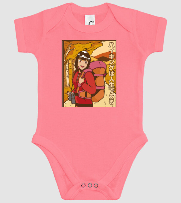 Anime fată Excursionistă model roz pe tricou