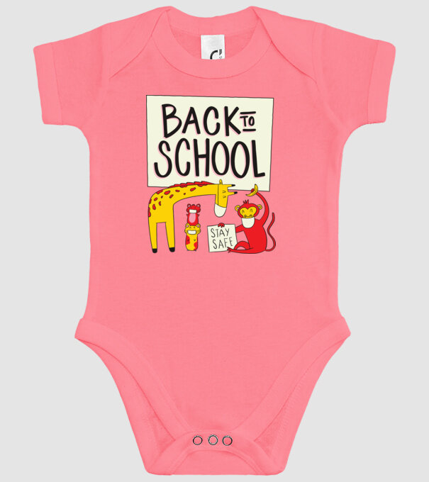 Back To School Animale model roz pe tricou