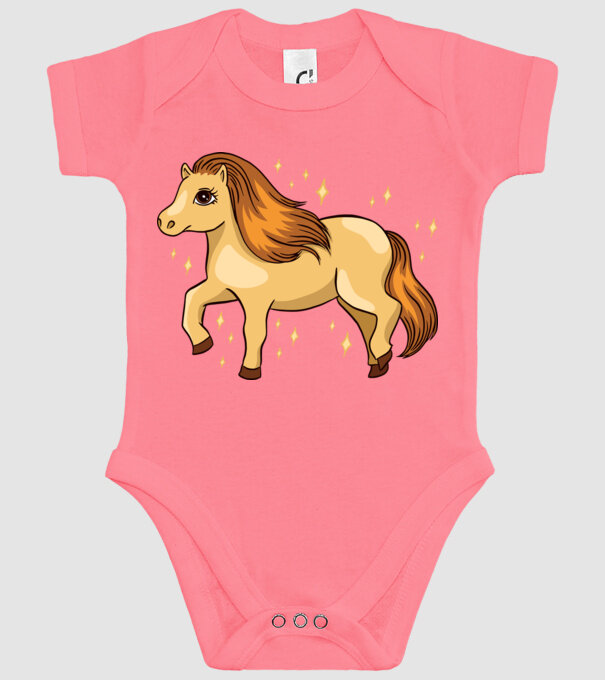 Ponei drăguț model roz pe tricou