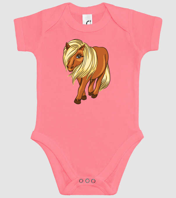 Ponei drăguț model roz pe tricou