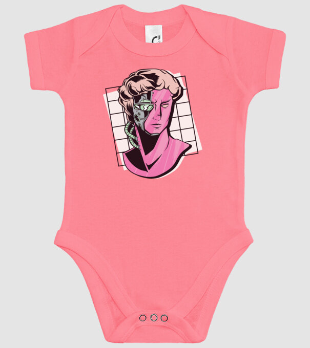 Statuie Cyborg model roz pe tricou
