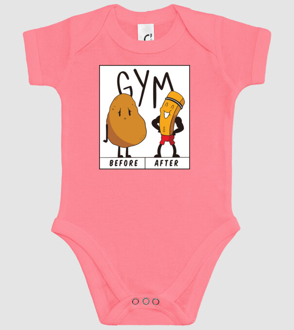 Înainte de antrenament, După antrenament model roz pe tricou