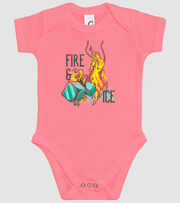 Fire and Ice model roz pe tricou