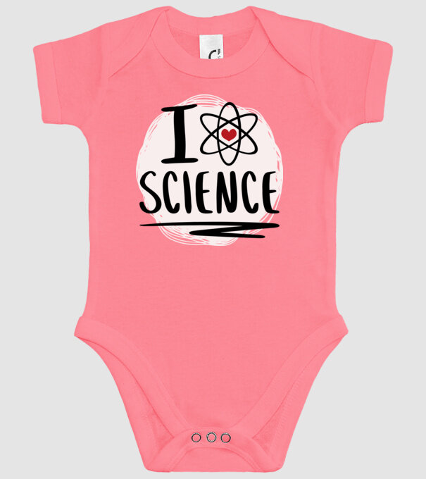 I Love Science știință model roz pe tricou