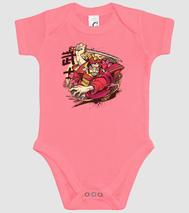 Războinic japonez model roz pe tricou