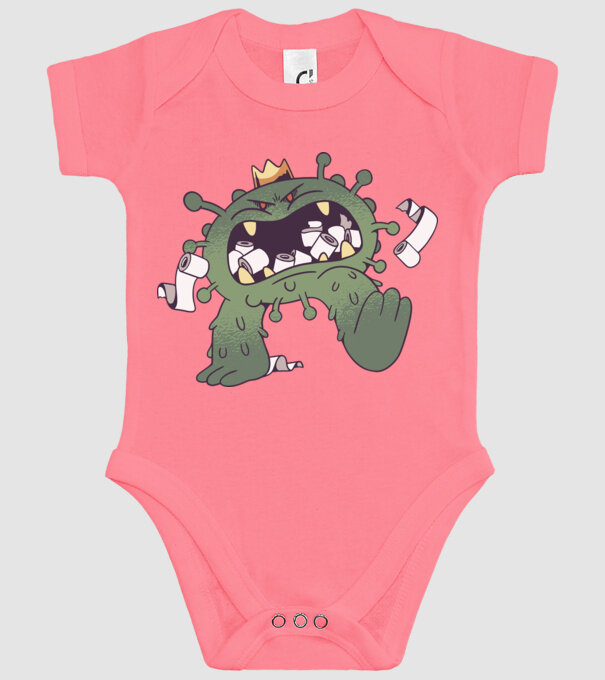Monstru de hârtie igienică Coronavirus model roz pe tricou