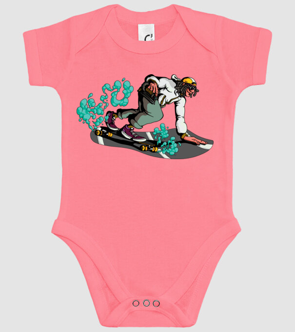 Longboard model roz pe tricou