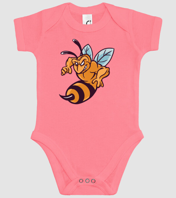 Viespe Supărată model roz pe tricou