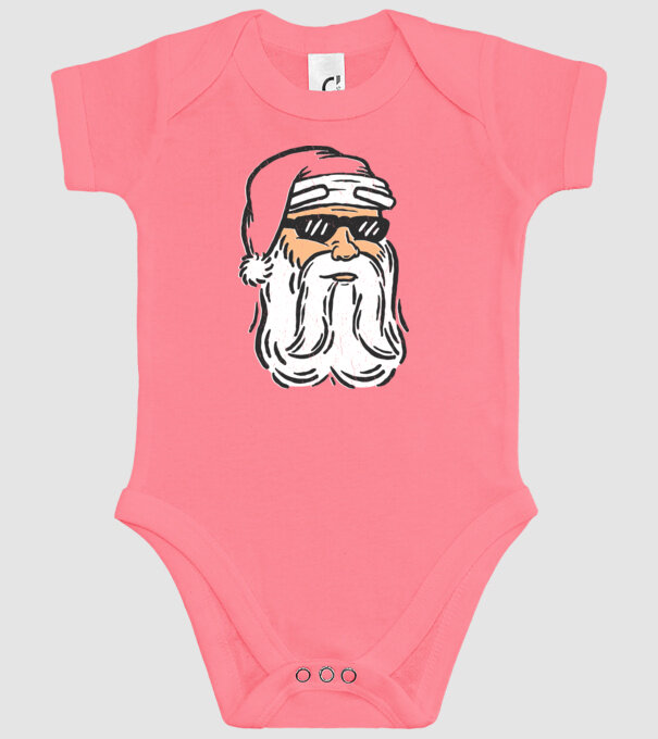 Cap Moș Crăciun model roz pe tricou