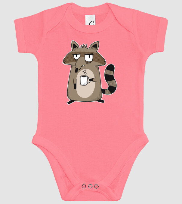 Raton cu cafea model roz pe tricou