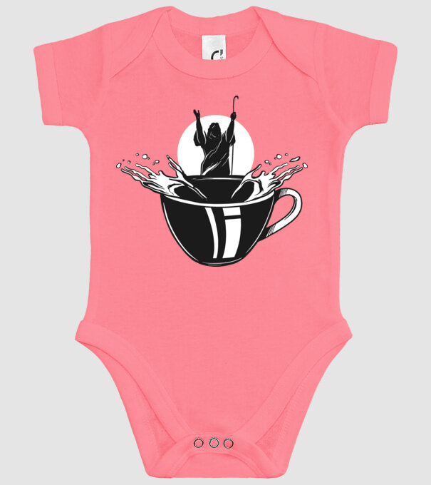 Moise cafea model roz pe tricou