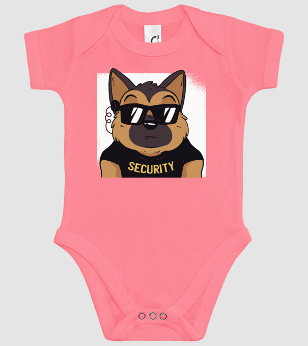 Ciobănesc german Security tricou amuzant cu Câine model roz pe tricou