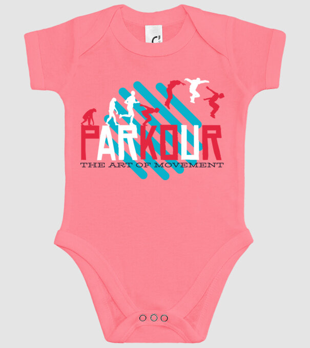 Parkour - Arta mișcării model roz pe tricou