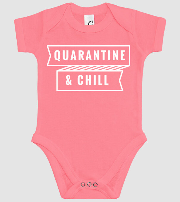 Quarantine and chill model roz pe tricou