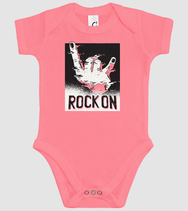 Rock On model roz pe tricou