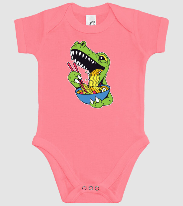 T-rex Ramen model roz pe tricou