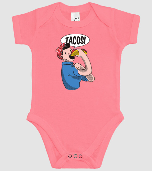 Tacos feminism model roz pe tricou