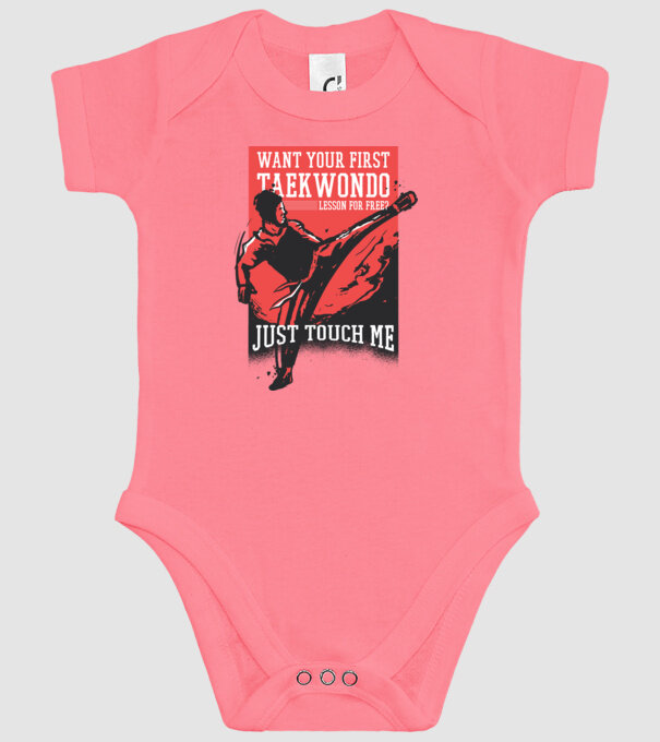 Lecție de Taekwondo model roz pe tricou