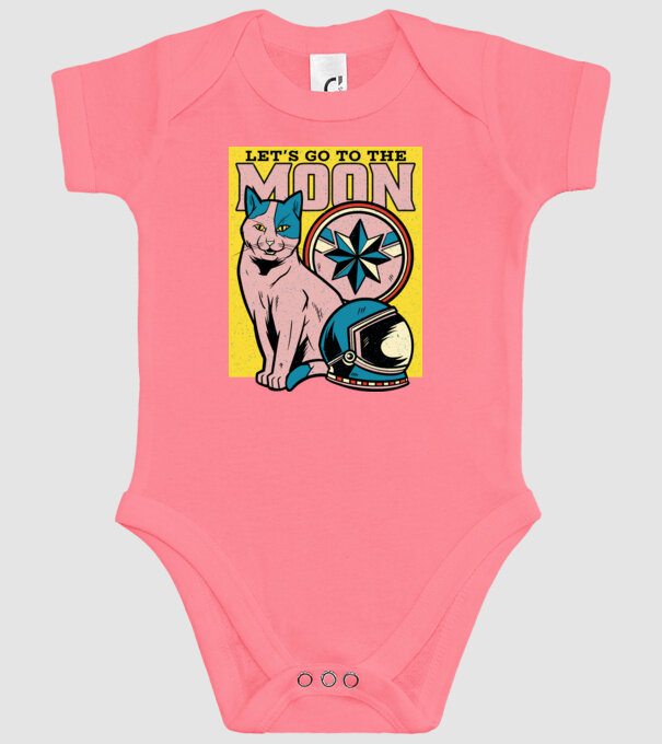 To the moon Pisică model roz pe tricou