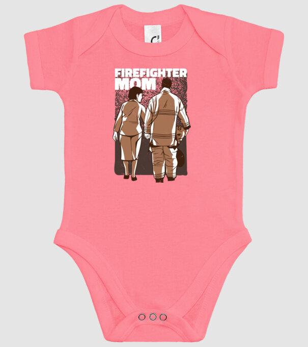 Mama de pompier model roz pe tricou
