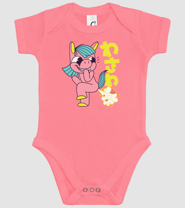 Bășică Unicorn model roz pe tricou
