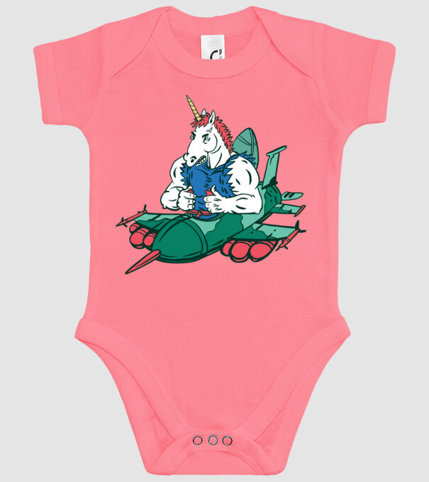 Unicorn Avion de vânătoare model roz pe tricou