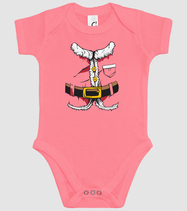 Costum amuzant Moș Crăciun - costum pentru Crăciun model roz pe tricou