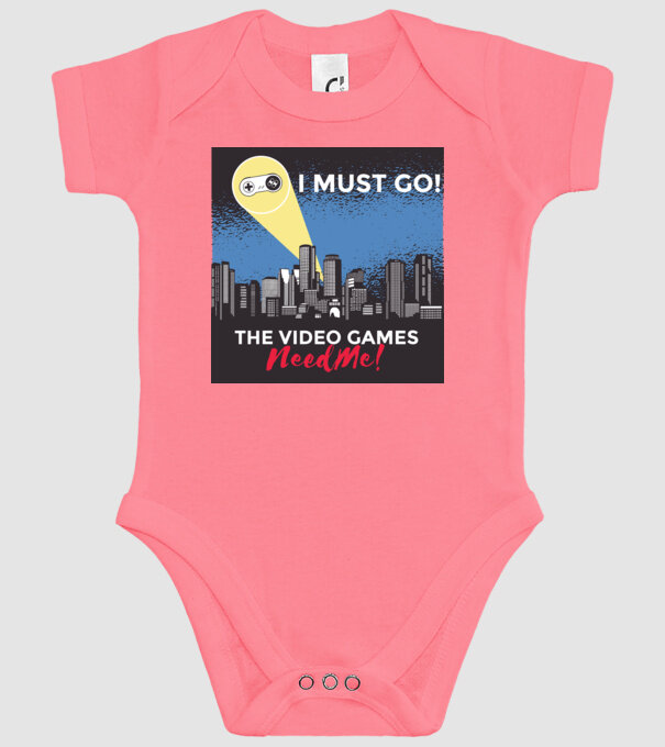 Video games need me - I must go tricou amuzant Gamer model roz pe tricou