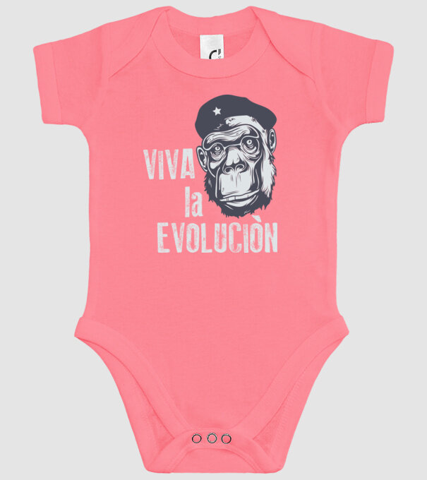 Viva La Evolucion model roz pe tricou