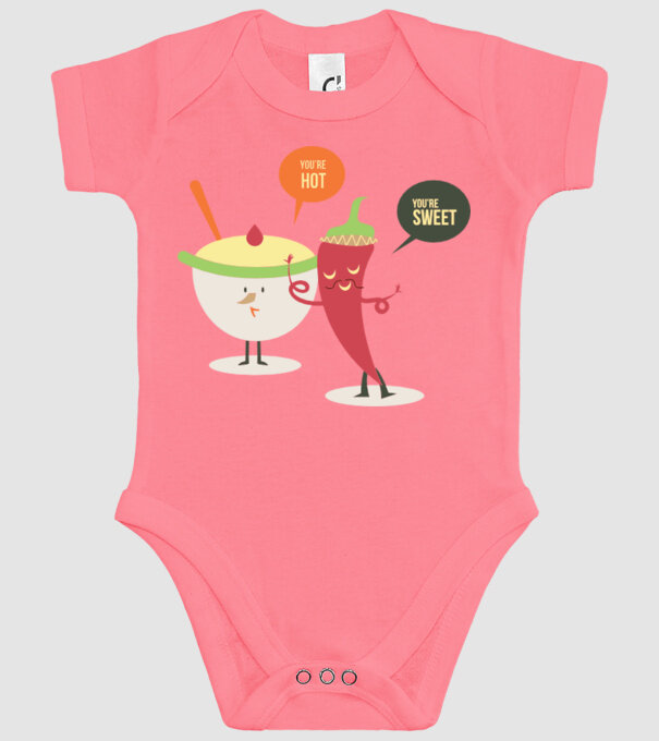 You are hot - You are sweet model roz pe tricou