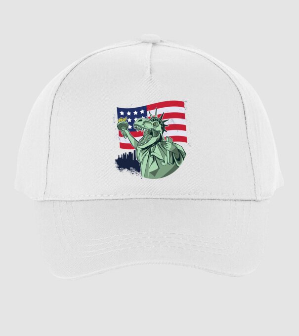 Ziua Independenței americane 4 iulie T-rex model alb pe tricou
