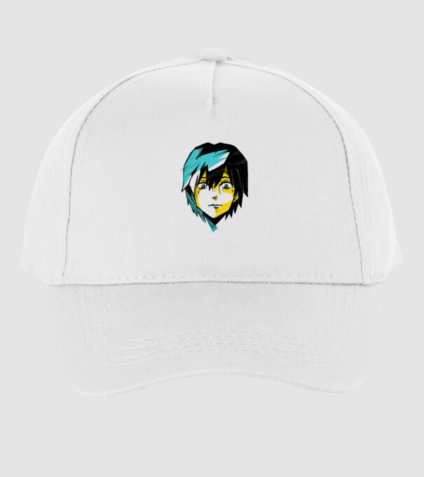 Cap Anime model alb pe tricou