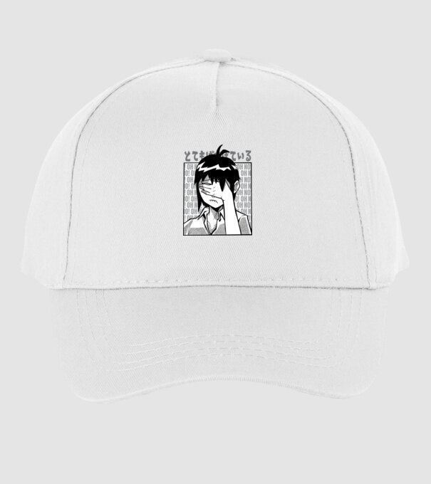Cap Anime model alb pe tricou
