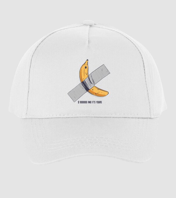 Ultima banană model alb pe tricou