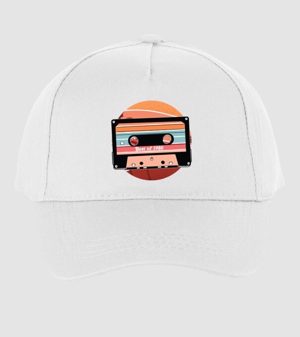 Best of 1980 retro Tape Birthday model alb pe tricou