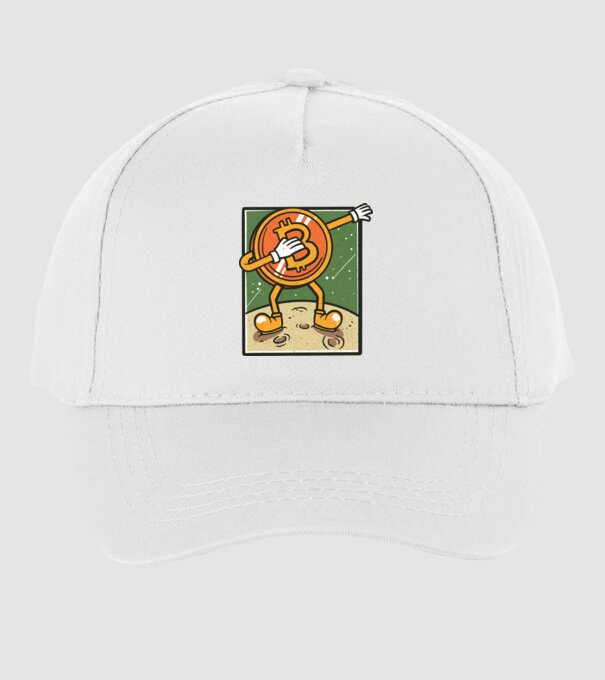 Bitcoin DAB model alb pe tricou