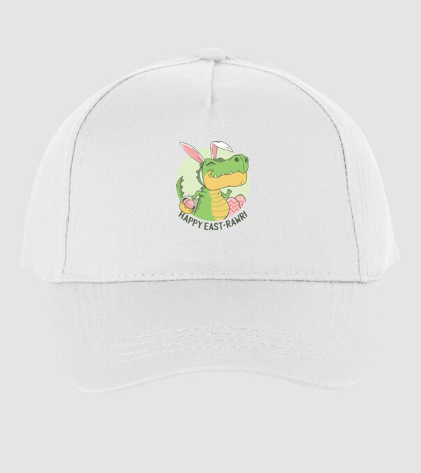 Paște Fericit tricou cu dinozaur model alb pe tricou