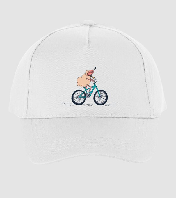 Miel cu bicicletă model alb pe tricou