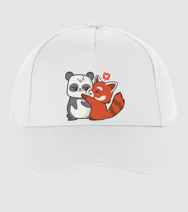 Panda drăguț Dragoste model alb pe tricou