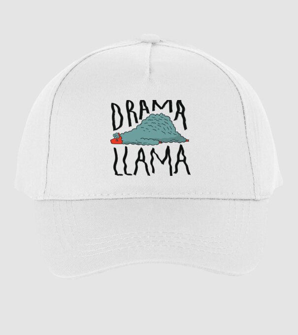 Dramă Lama model alb pe tricou