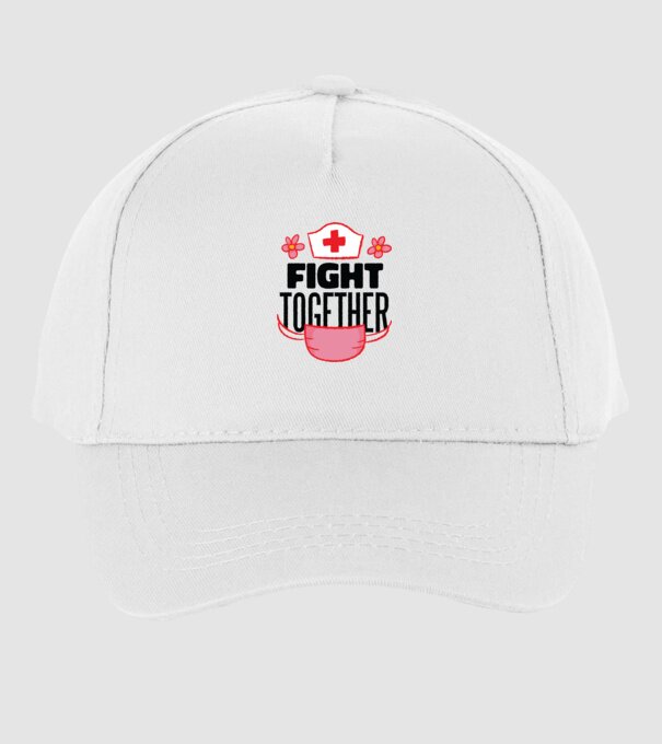 Fight together Asistentă medicală model alb pe tricou