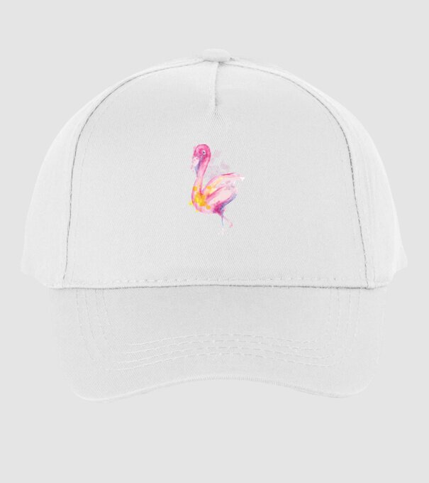 Flamingo Pictură model alb pe tricou