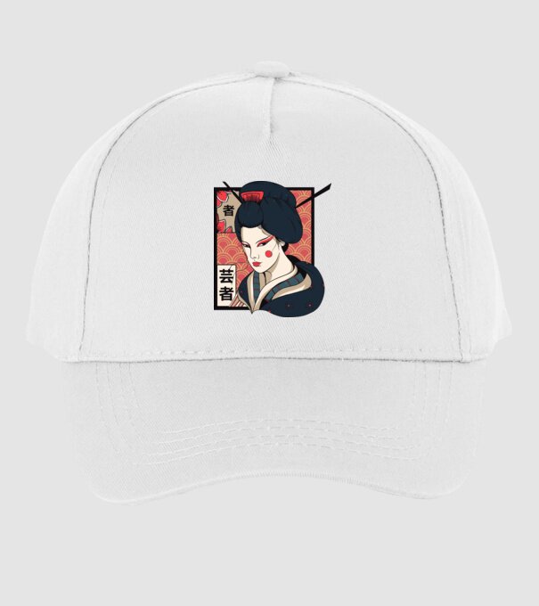 Geisha Japonia model alb pe tricou