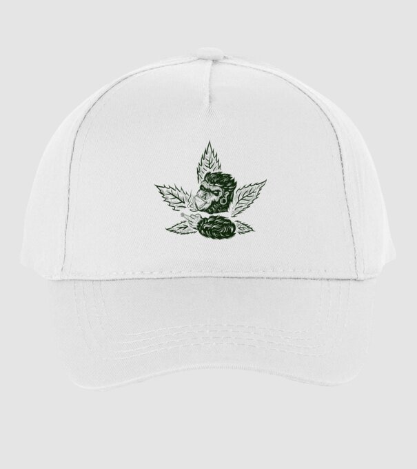 GORILĂ cannabis model alb pe tricou