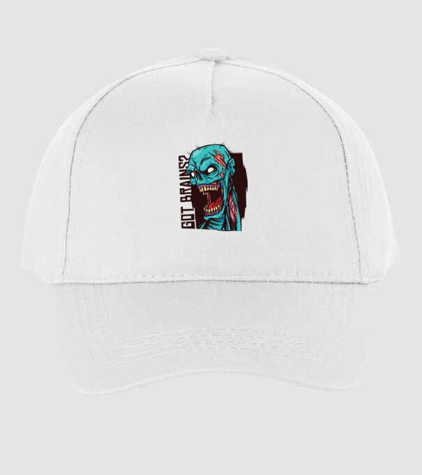Got Brains? Cap Zombie model alb pe tricou