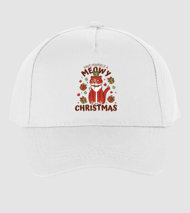 Have yourself a Meowy Christmas - Cicás Karácsony model alb pe tricou