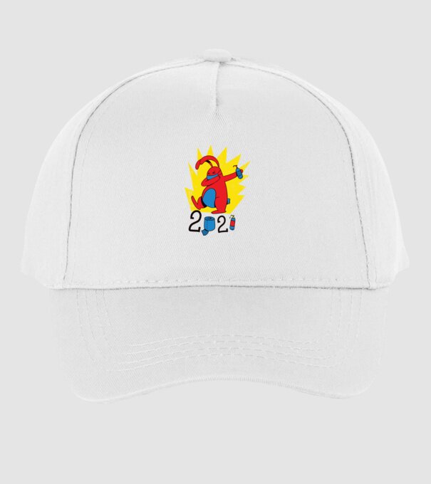 Paște 2021 - Iepuraș cu mască model alb pe tricou